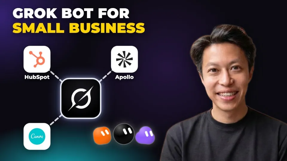 Grok Bot for Small Business: AI Agent Teams With HubSpot, Apollo and Canva